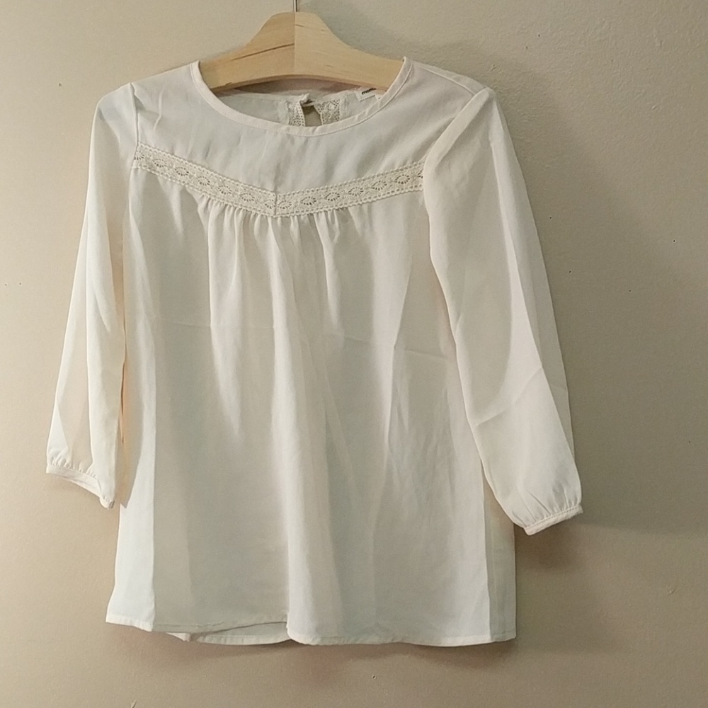 cream blouse size 8